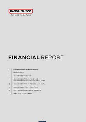 bandai namco annual report|bandai namco financial report.